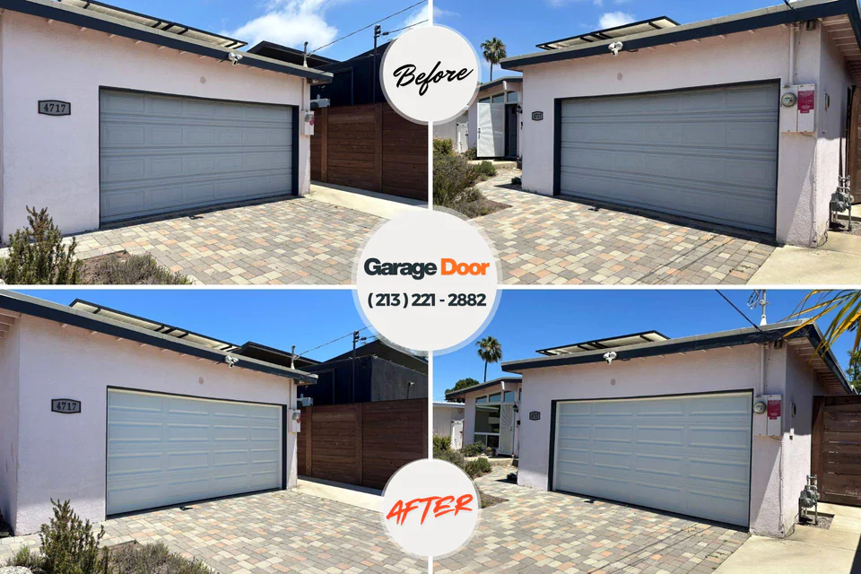 Before and after: garage door repair Chestnut Ridge, NY